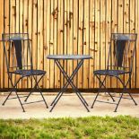 FREE DELIVERY- BRAND NEW 3-PIECE PATIO BISTRO SET W/ MOSAIC ROUND TABLE AND 2 ARMLESS CHAIRS