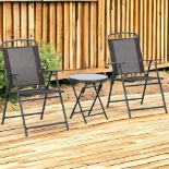 FREE DELIVERY- BRAND NEW PATIO BISTRO SET FOLDING CHAIRS & COFFEE TABLE ,BROWN