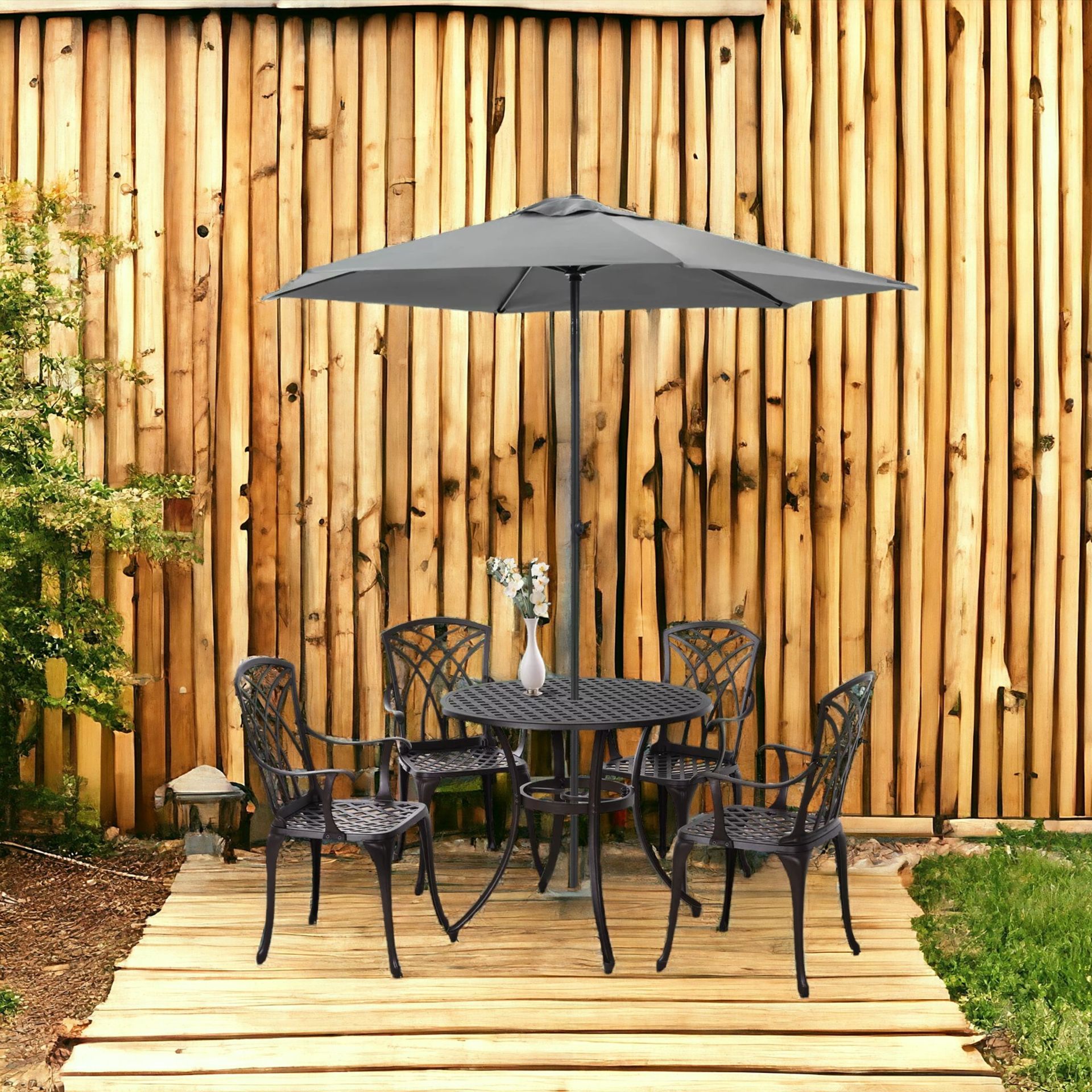 FREE DELIVERY - BRAND NEW 5 PCS COFFEE TABLE CHAIRS OUTDOOR GARDEN FURNITURE SET - Bild 3 aus 3