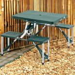 FREE DELIVERY- BRAND NEW PICNIC TABLE CHAIR SET 4 SEAT ALUMINIUM PP W/ 2.7CM UMBRELLA HOLE