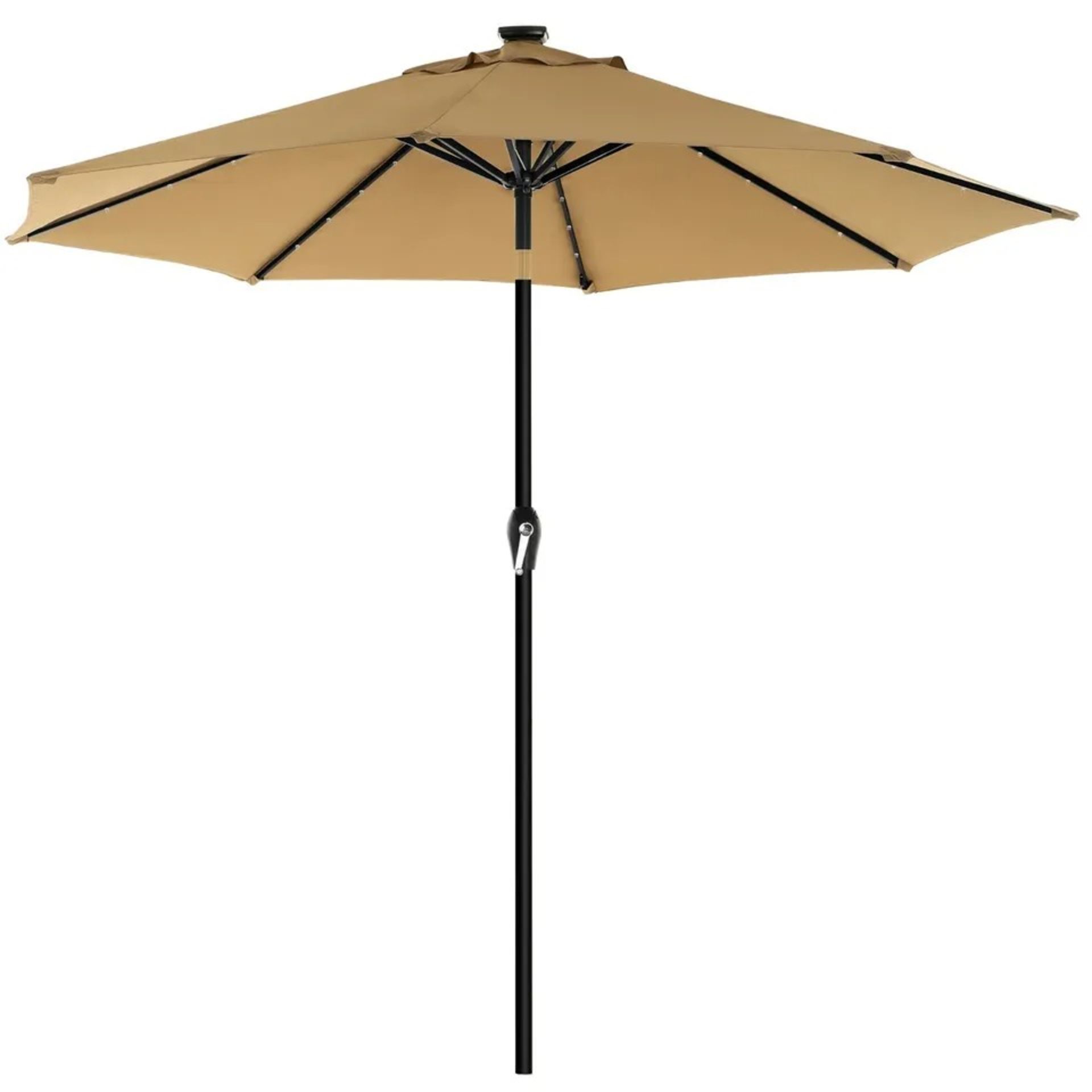 FREE DELIVERY - BRAND NEW SONGMICS 3M GARDEN PARASOL UMBRELLA WITH SOLAR-POWERED LED LIGHTS