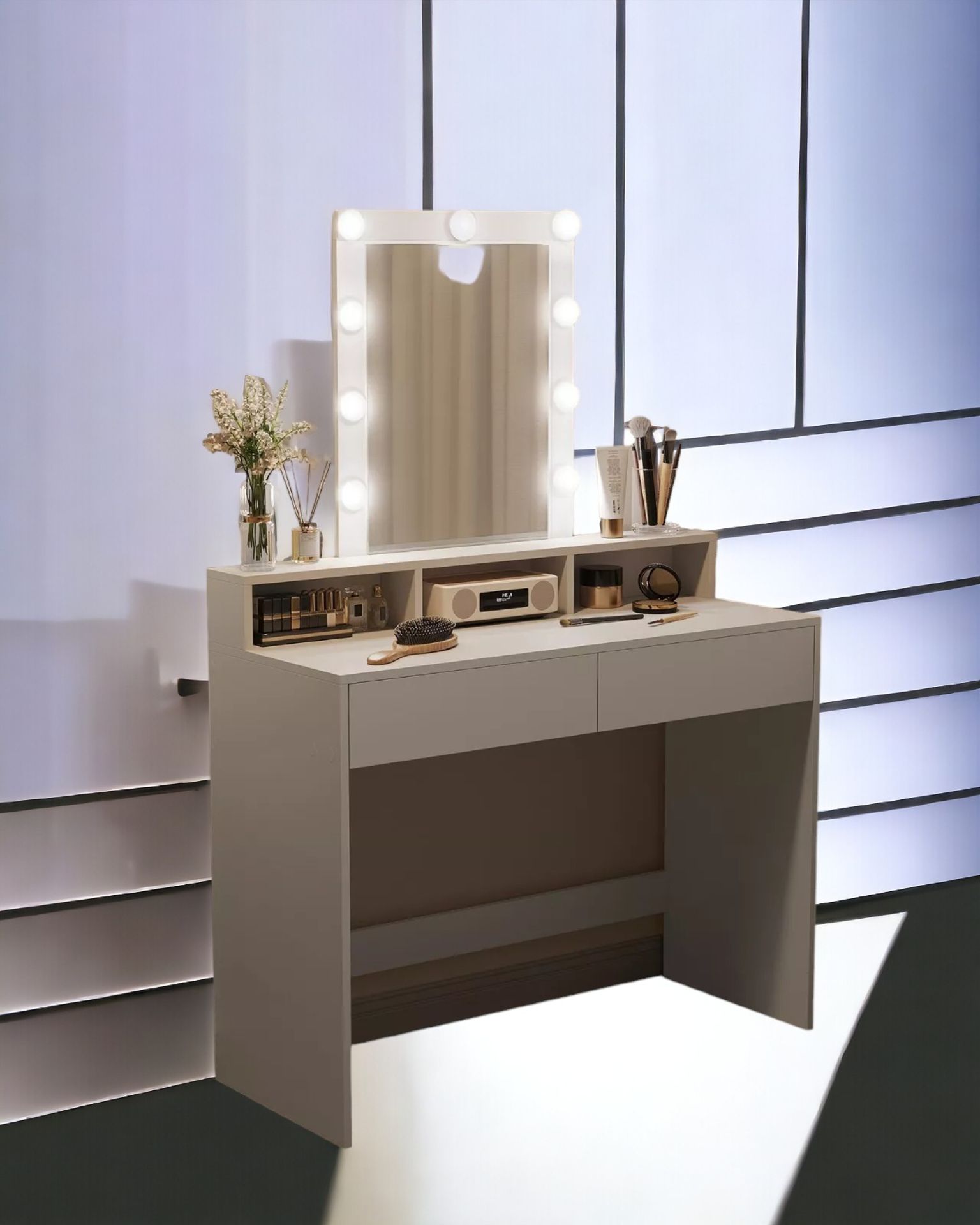 FREE DELIVERY - BRAND NEW DRESSING TABLE LED LIGHTS VANITY TABLE WITH MIRROR MAKEUP TABLE