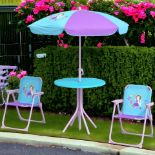 FREE DELIVERY- BRAND NEW KIDS BISTRO TABLE AND CHAIR SET W/ FAIRY THEME, ADJUSTABLE PARASOL