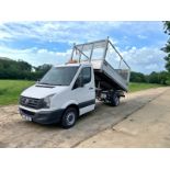 2016 VOLKSWAGEN CRAFTER 12FT ALUMINIUM DROP DOWN CAGE TIPPER TRUCK >>--NO VAT ON HAMMER--<<