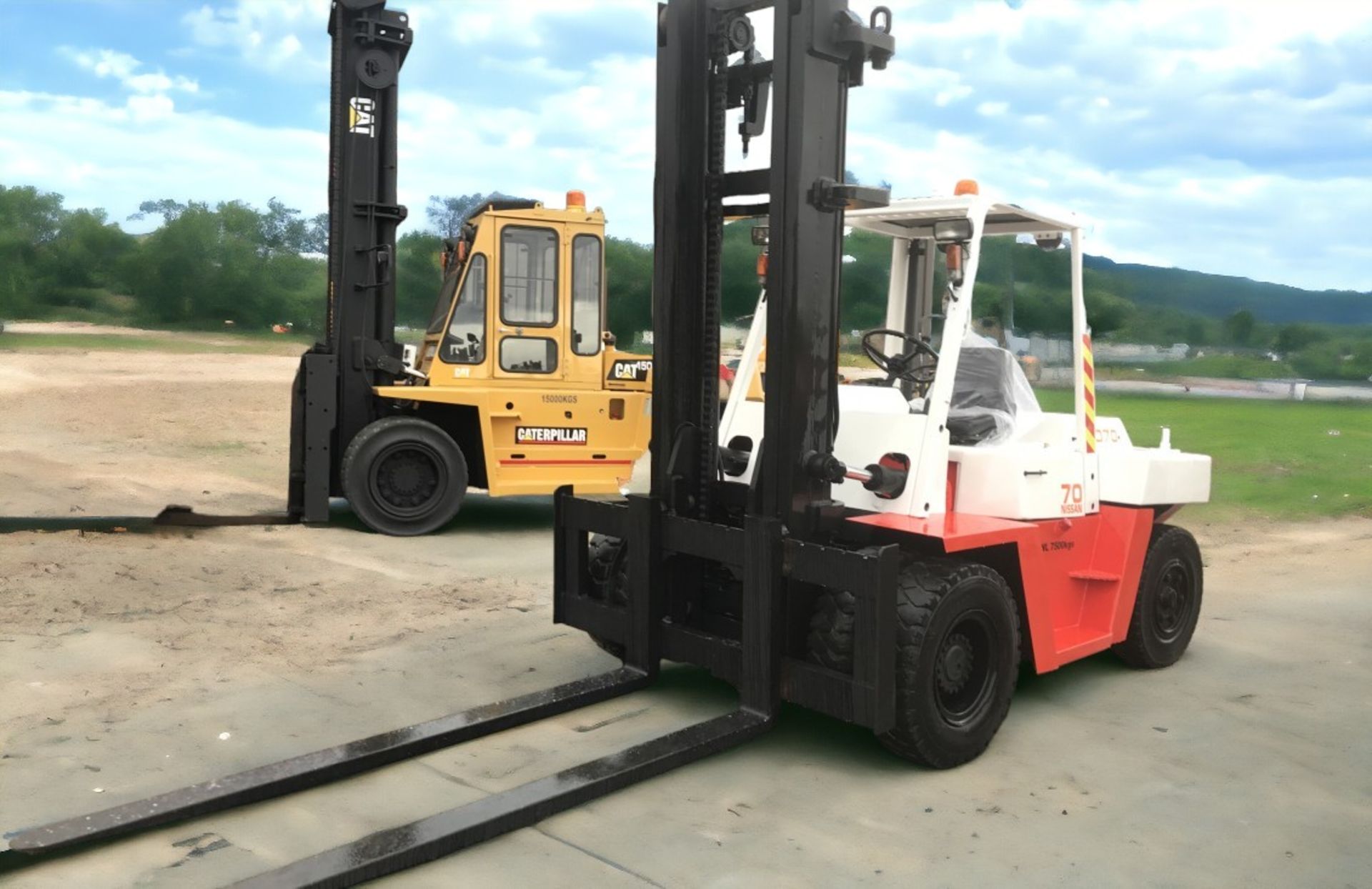 NISSAN FD 70 7.5 TON DIESEL FORKLIFT - Image 3 of 12