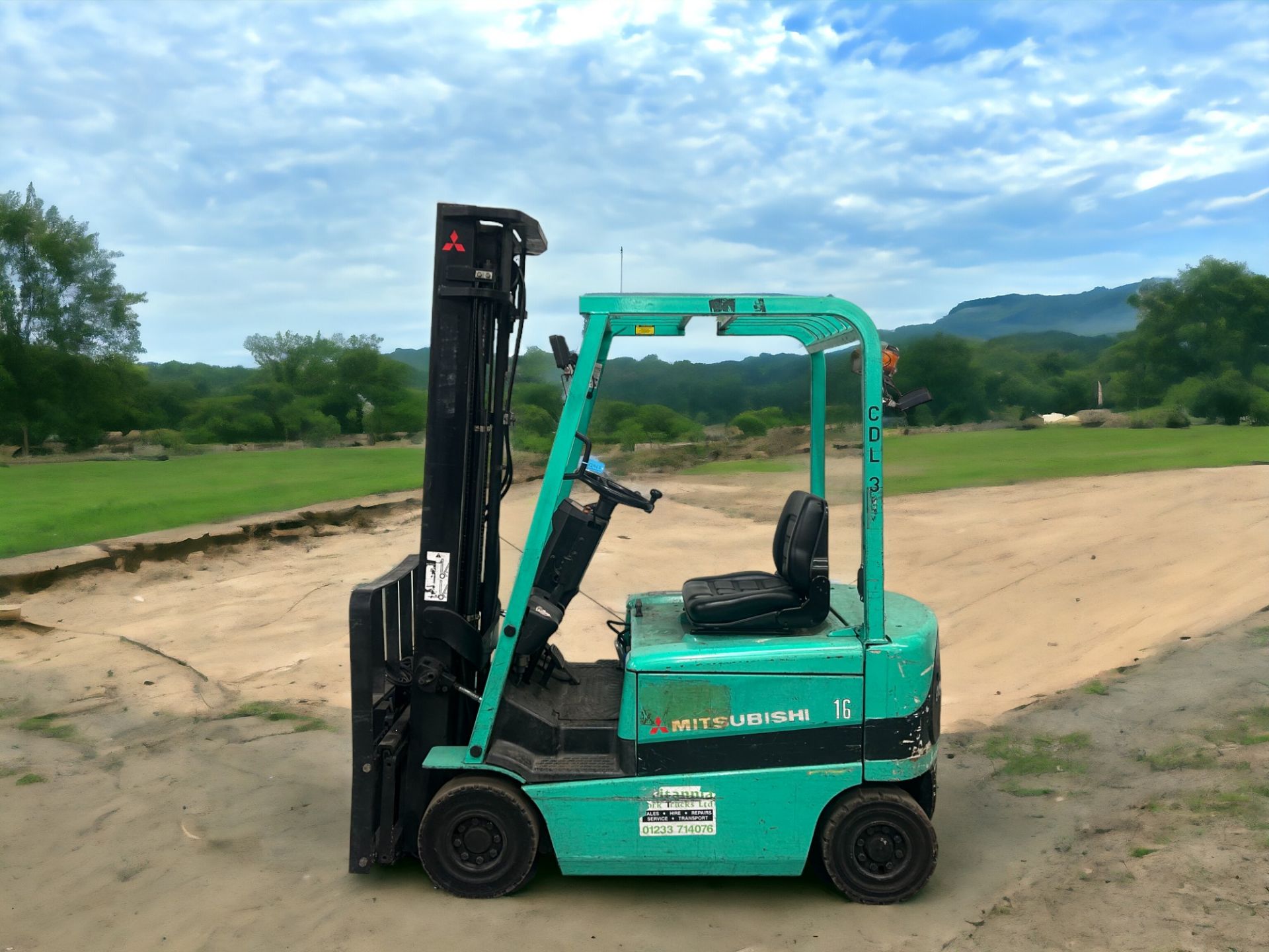 2002 MITSUBISHI FB16K ELECTRIC FORKLIFT