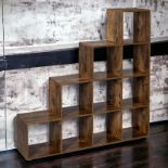 FREE DELIVERY - BRAND NEW BOOKCASE DISPLAY STAIRCASE SHELF 10CUBE