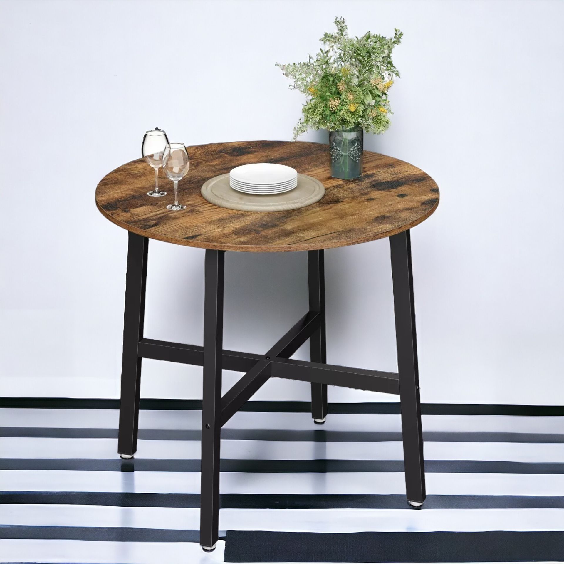 FREE DELIVERY - BRAND NEW VASAGLE DINING TABLE ROUND KITCHEN TABLE KITCHENFURNITURE - Image 2 of 2