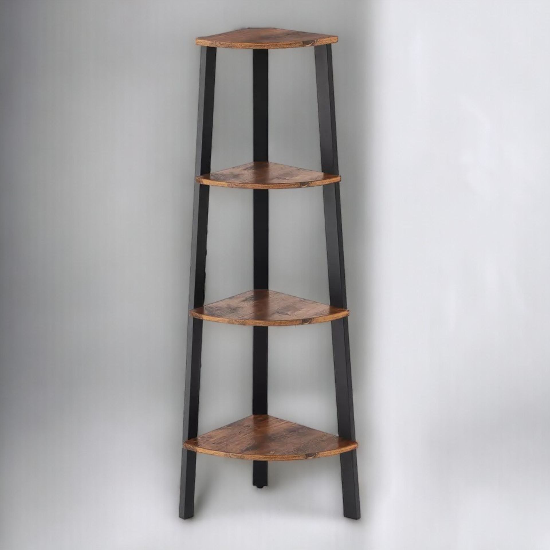 FREE DELIVERY - BRAND NEW 4 TIER LADDER CORNER BOOKCASE SHELVING DISPLAY ORGANISER STORAGE