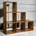 FREE DELIVERY - BRAND NEW VASAGLE BOOKSHELVES, 6-CUBE BOOKCASE, 97.5 X 29 X 97.5 CM