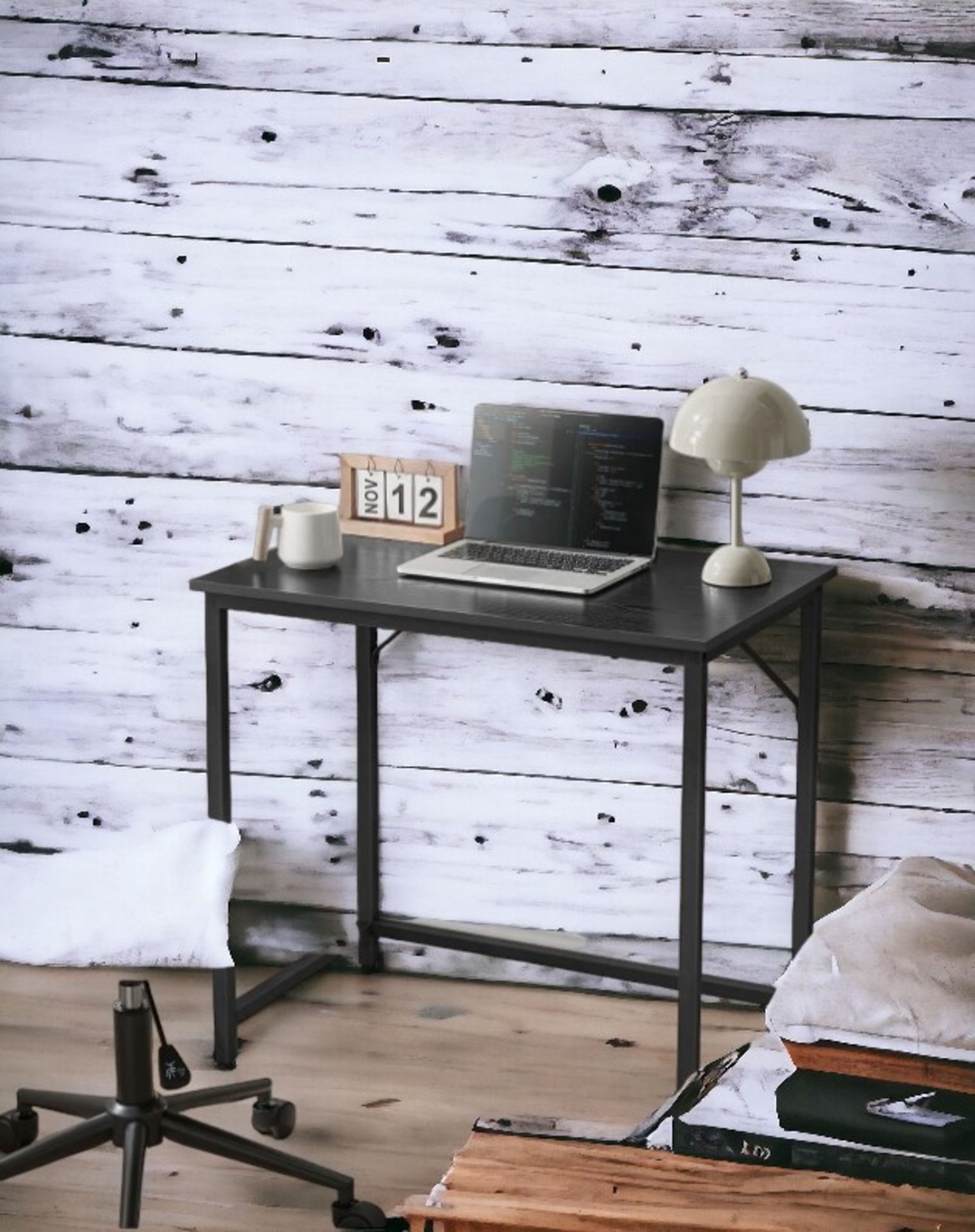 FREE DELIVERY - BRAND NEW COMPUTER DESK SMALL OFFICE WORKSTATION DESK INDUSTRIAL STYLE BLACK