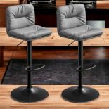 FREE DELIVERY - BRAND NEW BAR STOOLS SET OF 2 BREAKFAST STOOL CHAIRS KITCHEN CHAIRS GREY
