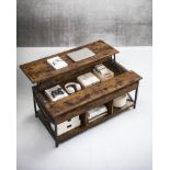 FREE DELIVERY - BRAND NEW COFFEE TABLE LIFTTOP TABLE OPEN HIDDEN STORAGE RUSTIC