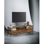 FREE DELIVERY - BRAND NEW TV CABINET TV UNIT 80-INCH TV STORAGE SHELVES RUSTIC
