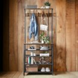 FREE DELIVERY - BRAND NEW COAT RACK STAND HALL TREE SHOE STORAGE SHOERACK RUSTIC