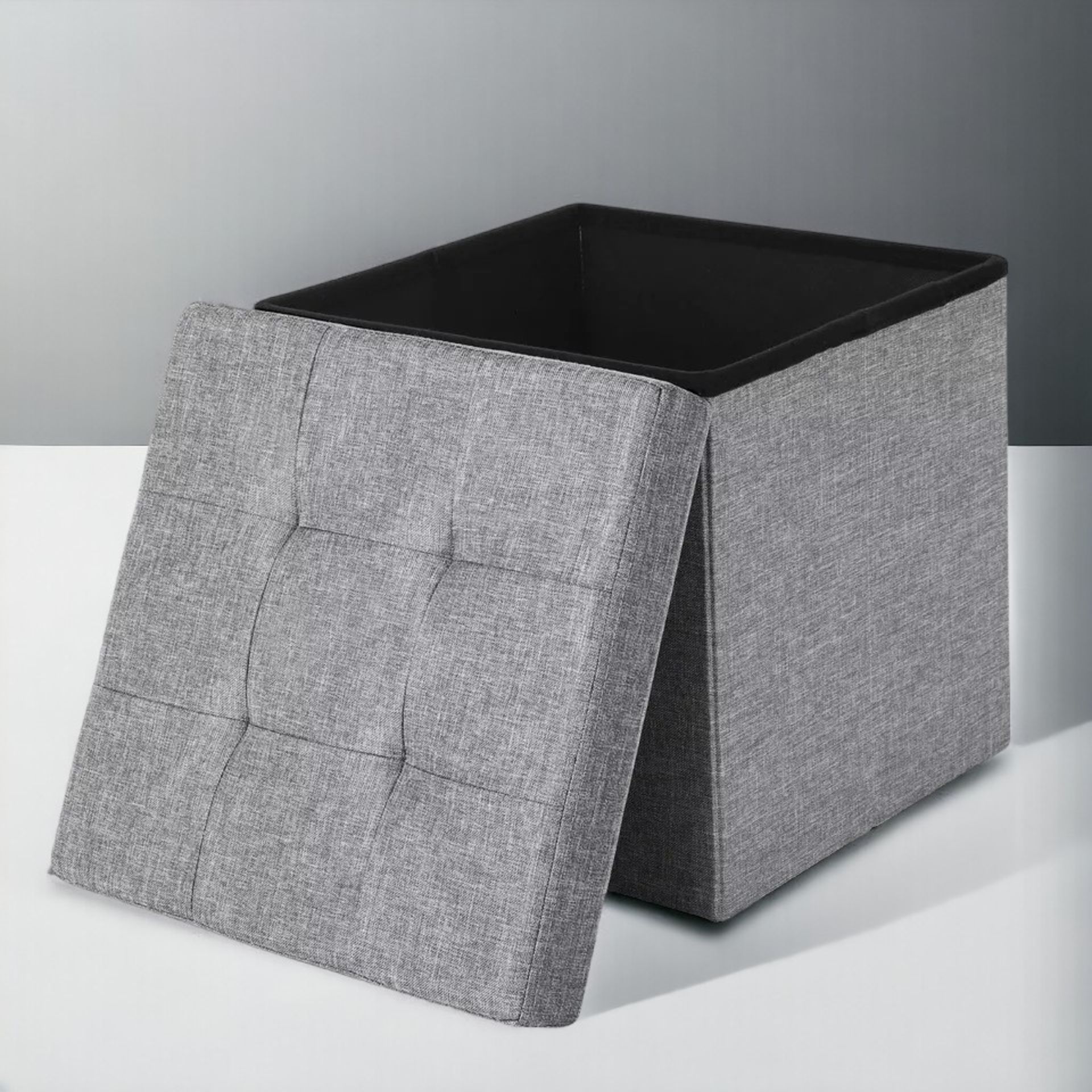 FREE DELIVERY - BRAND NEW SONGMICS STORAGE OTTOMAN PADDED FOLDABLE BENCH CUBE BOX