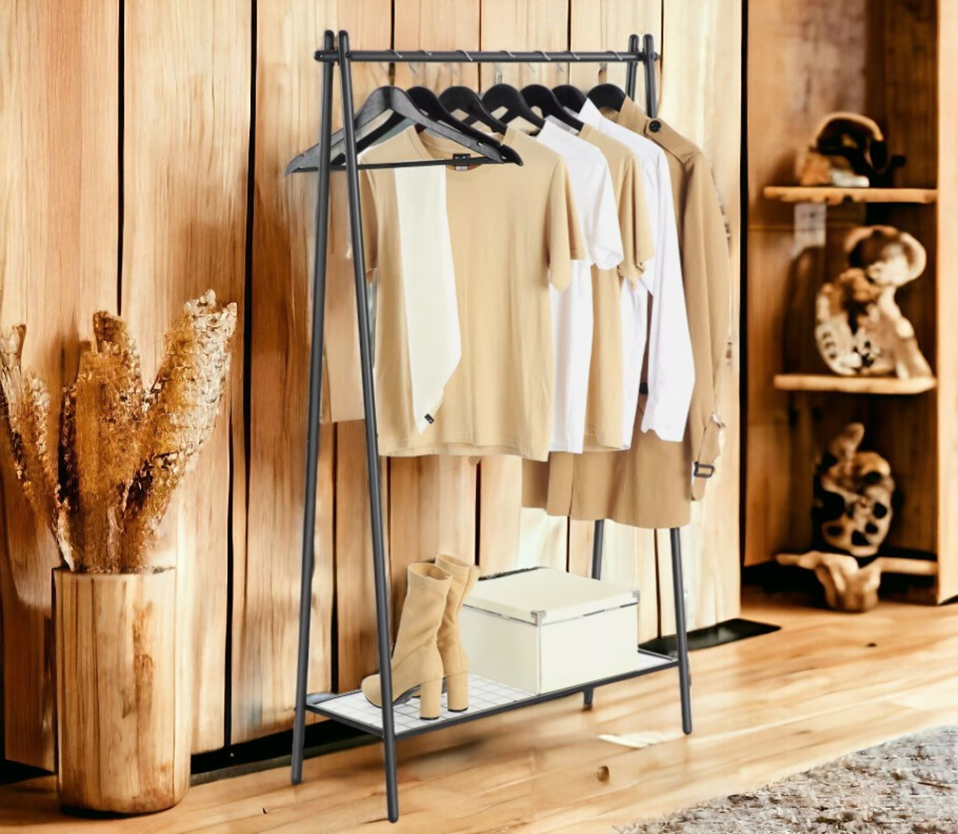 FREE DELIVERY - BRAND NEW CLOTHES RACK WITH STEEL STRUCTURE,92.5X33.5X153 CM