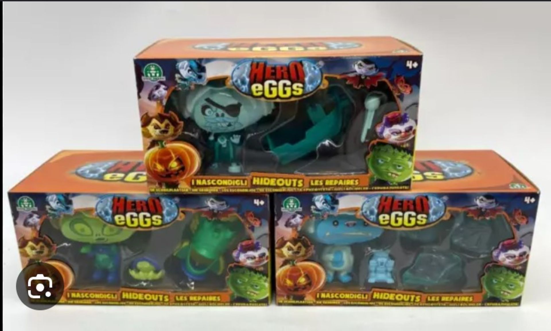 200 X NEW HERO EGGS PLAYSET 6 ASSTD