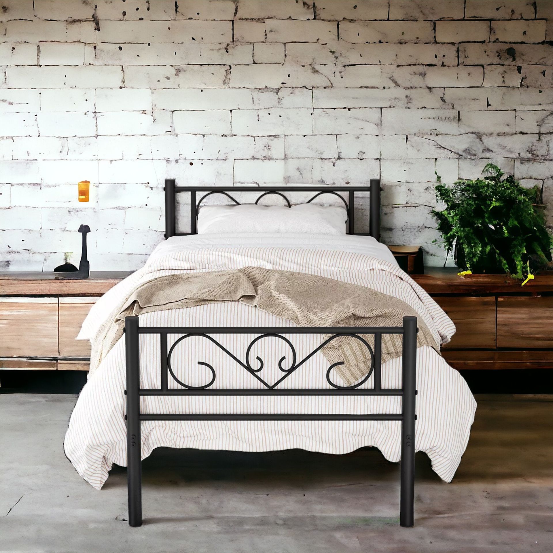 FREE DELIVERY - BRAND NEW SINGLE BED FRAME METAL BED FRAME, FITS 90 X 190 CM MATTRESS - Image 2 of 2