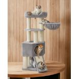 FREE DELIVERY - BRAND NEW LARGE CAT TREE CAT TOWER CAT CONDO LIGHT GREY AND NATURAL COLOUR