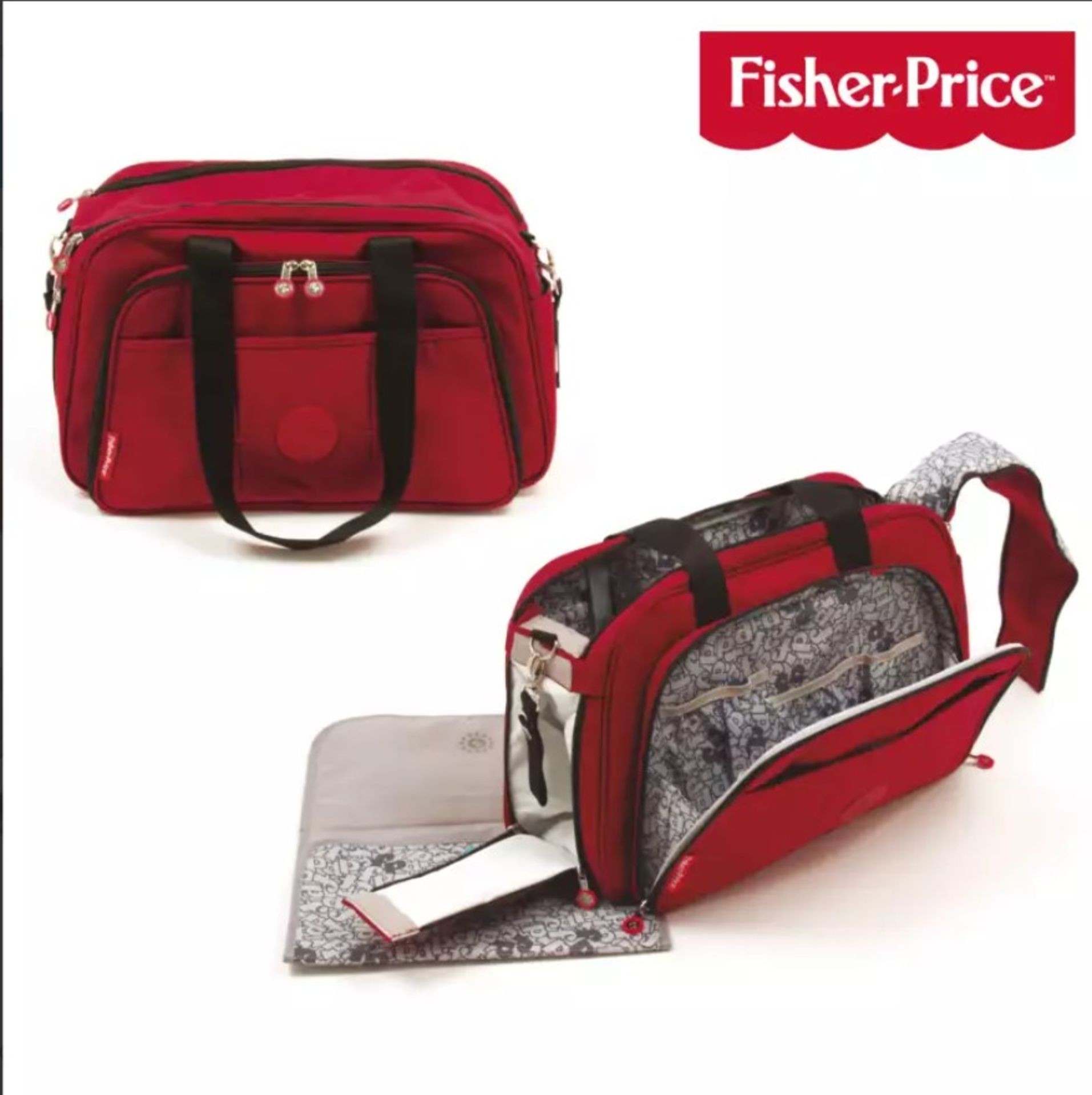 20 X FISHER PRICE BABY BAG+ACC 46X15X18 RED