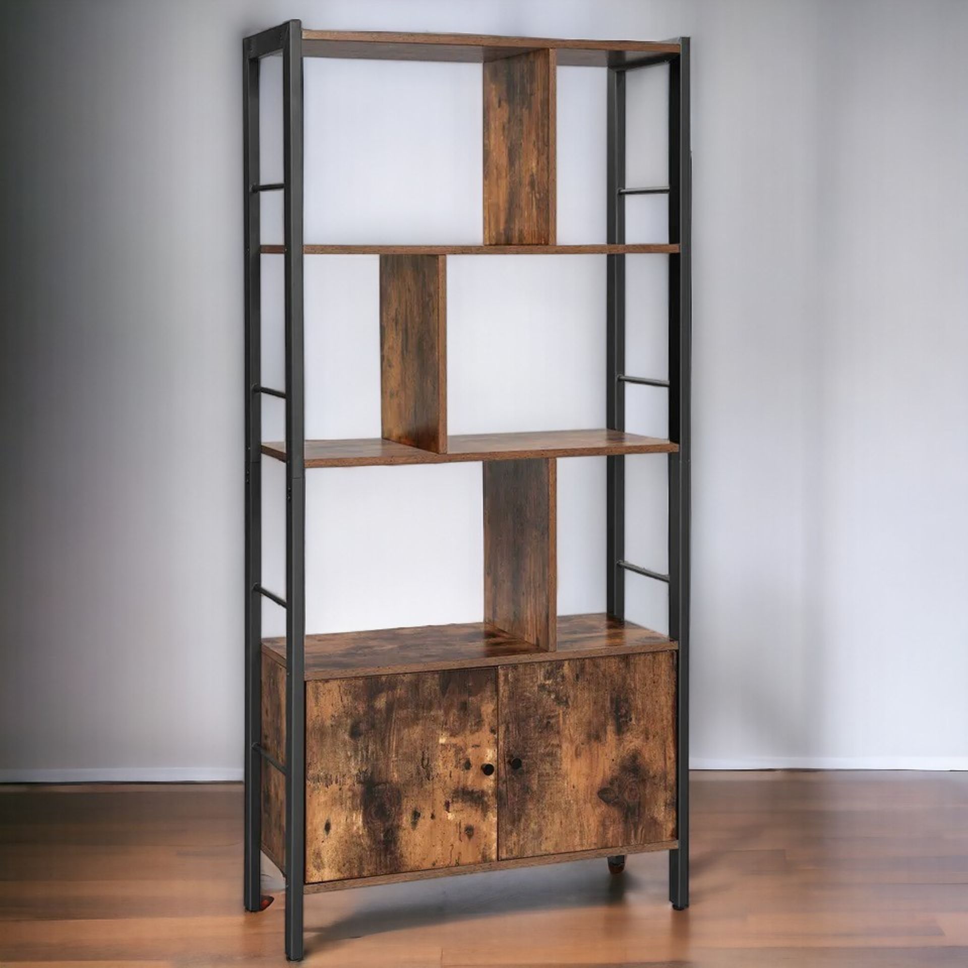 FREE DELIVERY - BRAND NEW RETRO BOOKCASE 4-TIER SHELVING UNIT DISPLAY PLANT STAND
