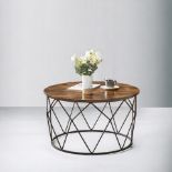 FREE DELIVERY - BRAND NEW ROUND COFFEE TABLE SMALL CENTRE TABLE RUSTIC