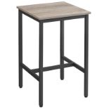 FREE DELIVERY - BRAND NEW BREAKFAST BAR TALL BAR TABLE EASY ASSEMBLY INDUSTRIAL GREIGE