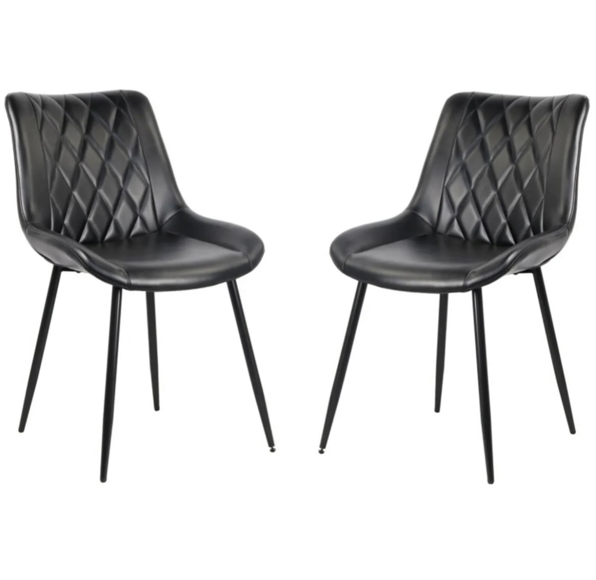 X8 BRAND NEW BLACK VINTAGE FAUX LEATHER RESTAURANT/DINING CHAIRS