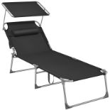 FREE DELIVERY - BRAND NEW LOUNGER SUNBED RECLINING SUN CHAIR HEADREST RECLINING BACKREST