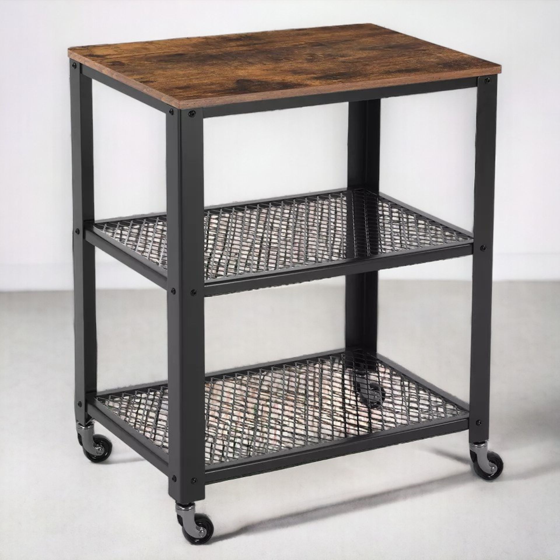 FREE DELIVERY - BRAND NEW 3-TIER KITCHEN CART TROLLEY ROLLING UTILITY CART, HEAVY STORAGE - Image 2 of 2