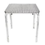 X4 BRAND NEW OUTDOOR ALUMINIUM 70X70CM SQUARE TABLES