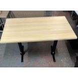 4 X BRAND NEW RESTAURANT/BAR COMPLETE TABLES OAK STYLE EFFECT