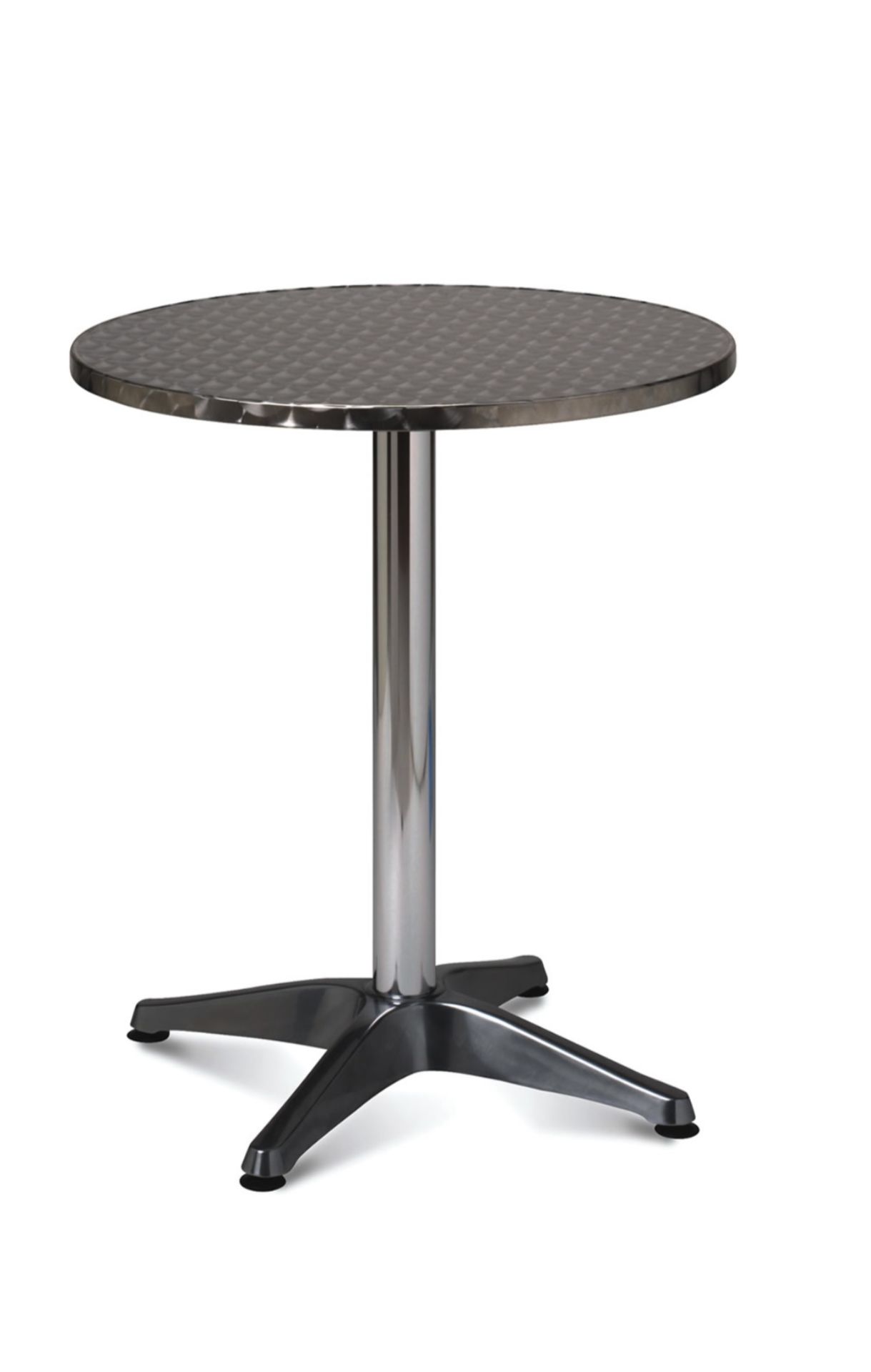 X4 BRAND NEW OUTDOOR ALUMINIUM ROUND TABLE 60CM