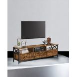 FREE DELIVERY - BRAND NEW TV CABINET TV UNIT 80-INCH TV STORAGE SHELVES RUSTIC