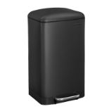 FREE DELIVERY - BRAND NEW SONGMICS RUBBISH BIN, 30L TRASH CAN STEEL PEDAL BIN LTB01BK