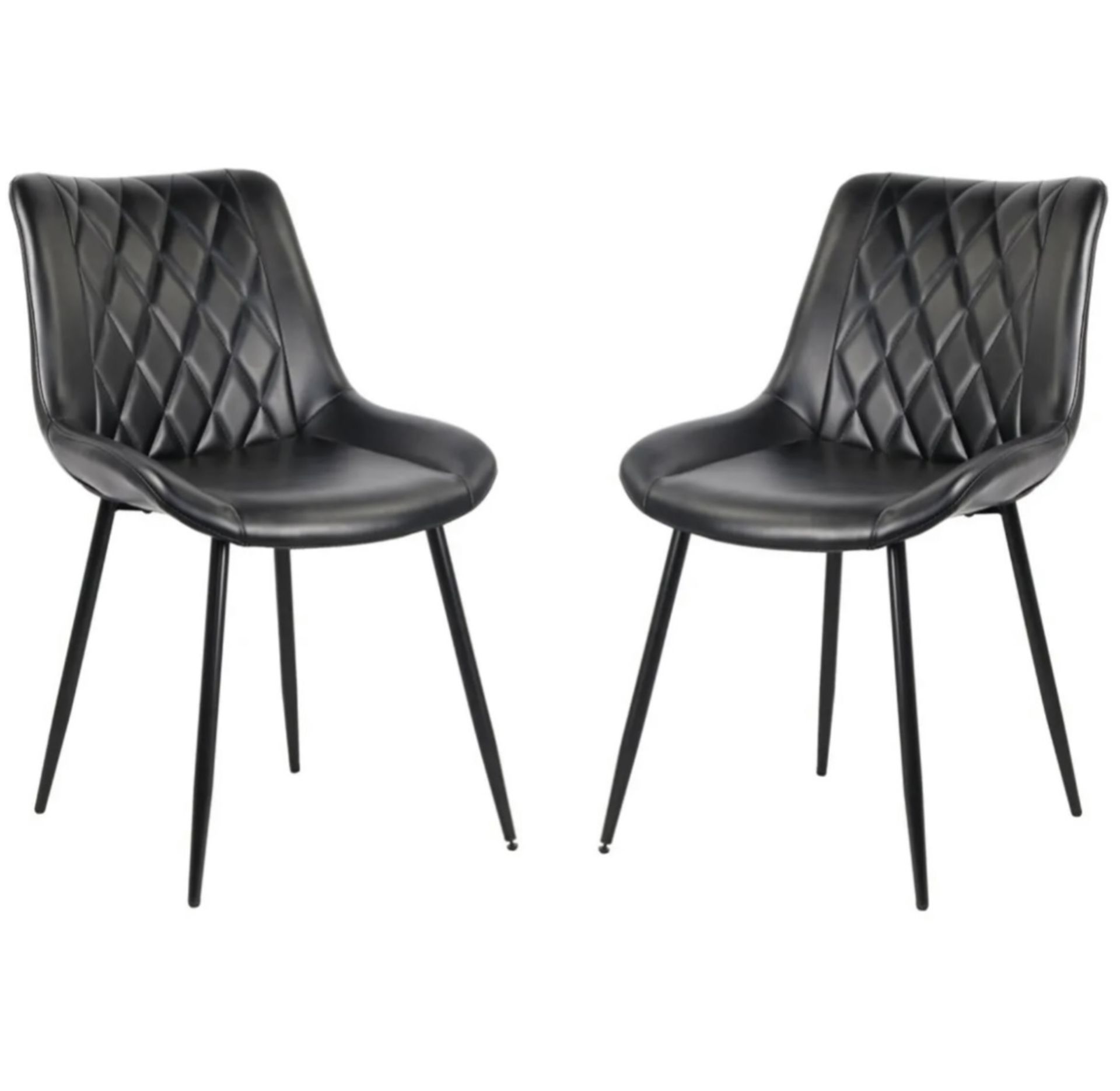 X4 BRAND NEW BLACK VINTAGE FAUX LEATHER RESTAURANT/DINING CHAIRS
