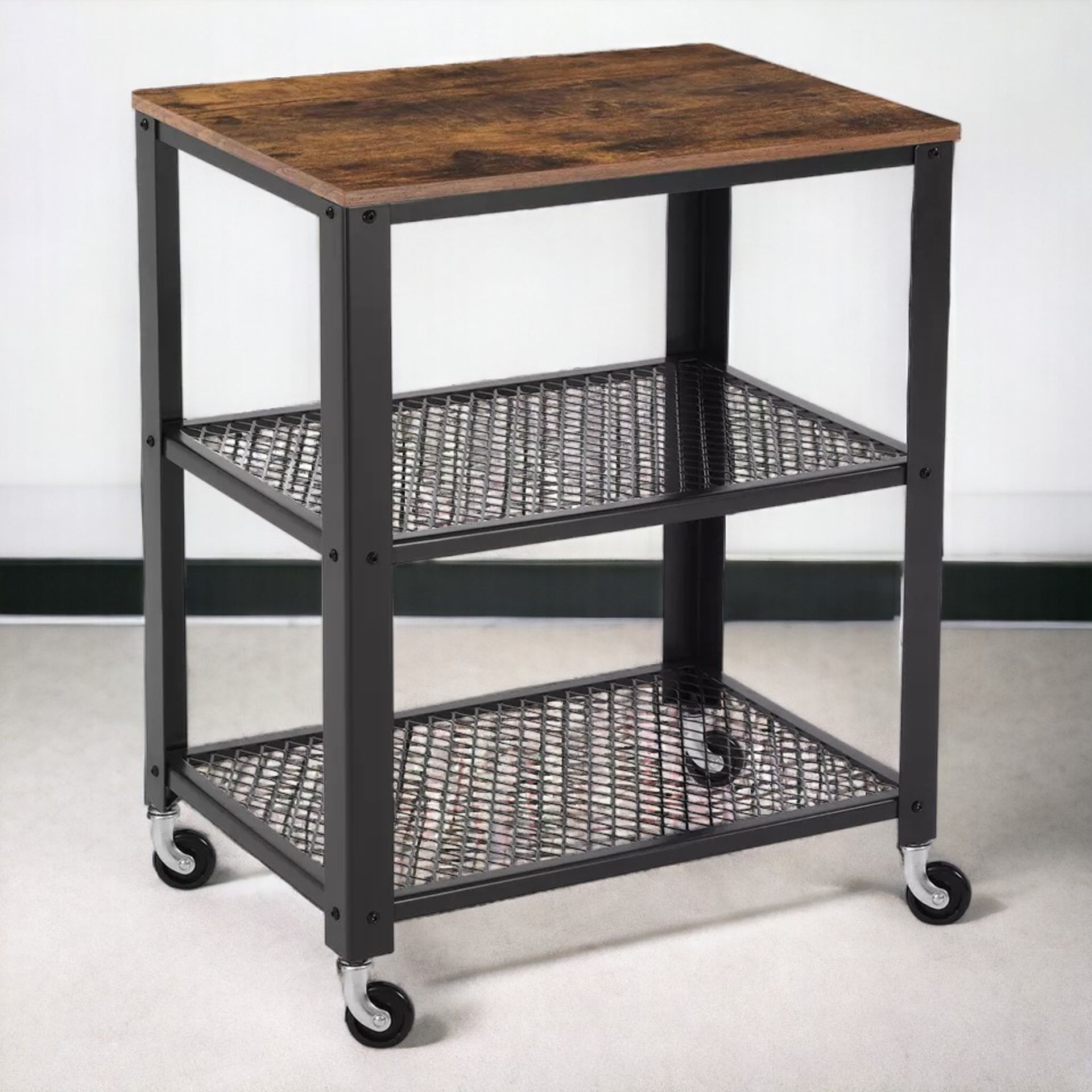 FREE DELIVERY - BRAND NEW 3-TIER KITCHEN CART TROLLEY ROLLING UTILITY CART, HEAVY STORAGE