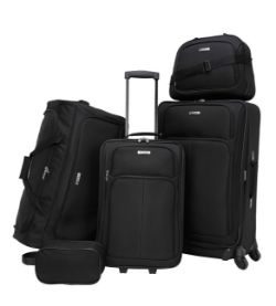 5 PC GENUINE TAG RIDGEFIELD SOFTSIDE LIGHTWEIGHT LUGGAGE SET