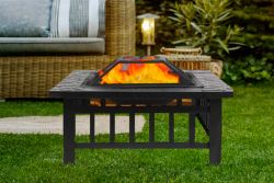 FREE DELIVERY - 3-IN-1 LARGE SQUARE FIRE PIT (SBA-00126)