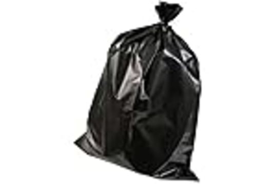 500 BLACK SACKS HIGH-STRENGTH 80 LITRES HEAVEY DUTY REFUGE BIN LINER BAGS 55.5CM X 80CM X 114.5CM - Image 4 of 4