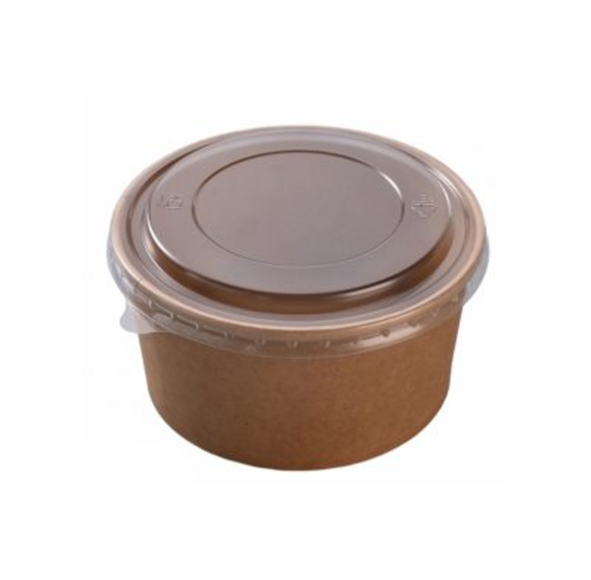 1000 16OZ BROWN KRAFT DISPOSABLE SOUP CONTAINERS WITH LIDS FOR ICE CREAM AND SOUP BOWLS TAKEAWAY - Image 3 of 3