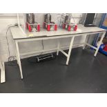Laboratory workbench with Viewsonic monitor (excludes contents) (approximately 240cm L x 81cm W x 91