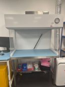 Pascals Cleanrooms fume extraction cabinet with stainless steel workbench (excludes contents)