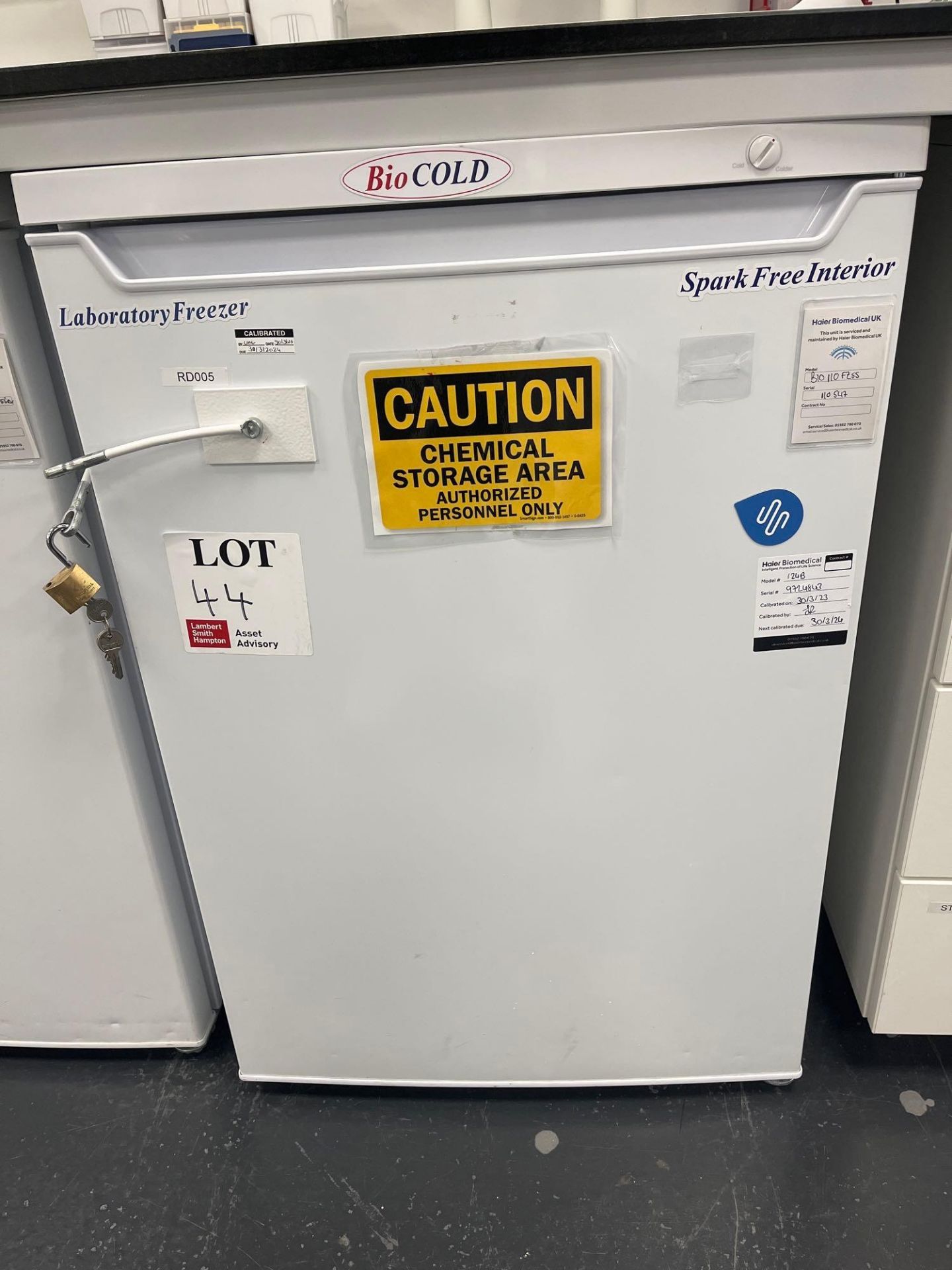 Biocold BIO110FZSS undercounter laboratory freezer