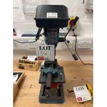 Clarke Metalworker CDP5EB five speed bench mounted pillar drill, fixed to bench and hardwired