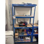 Five tier modular light weight rack and contents (as lotted)
