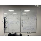 Two wall mounted whiteboards (180cm x 122cm)