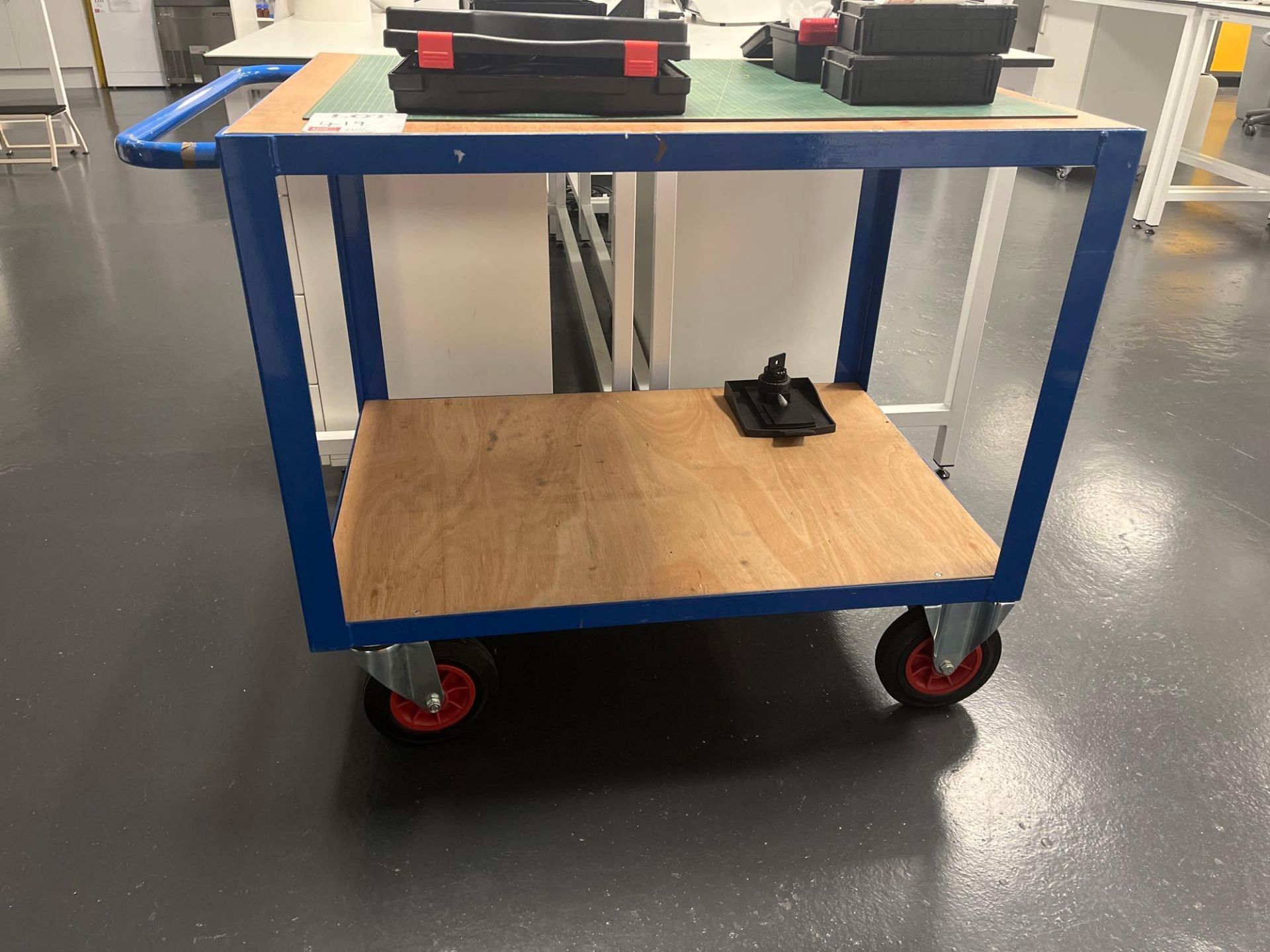 Loadtek blue metal platform trolley