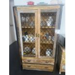 Vintage style kitchen rack with matching six-drawer unit